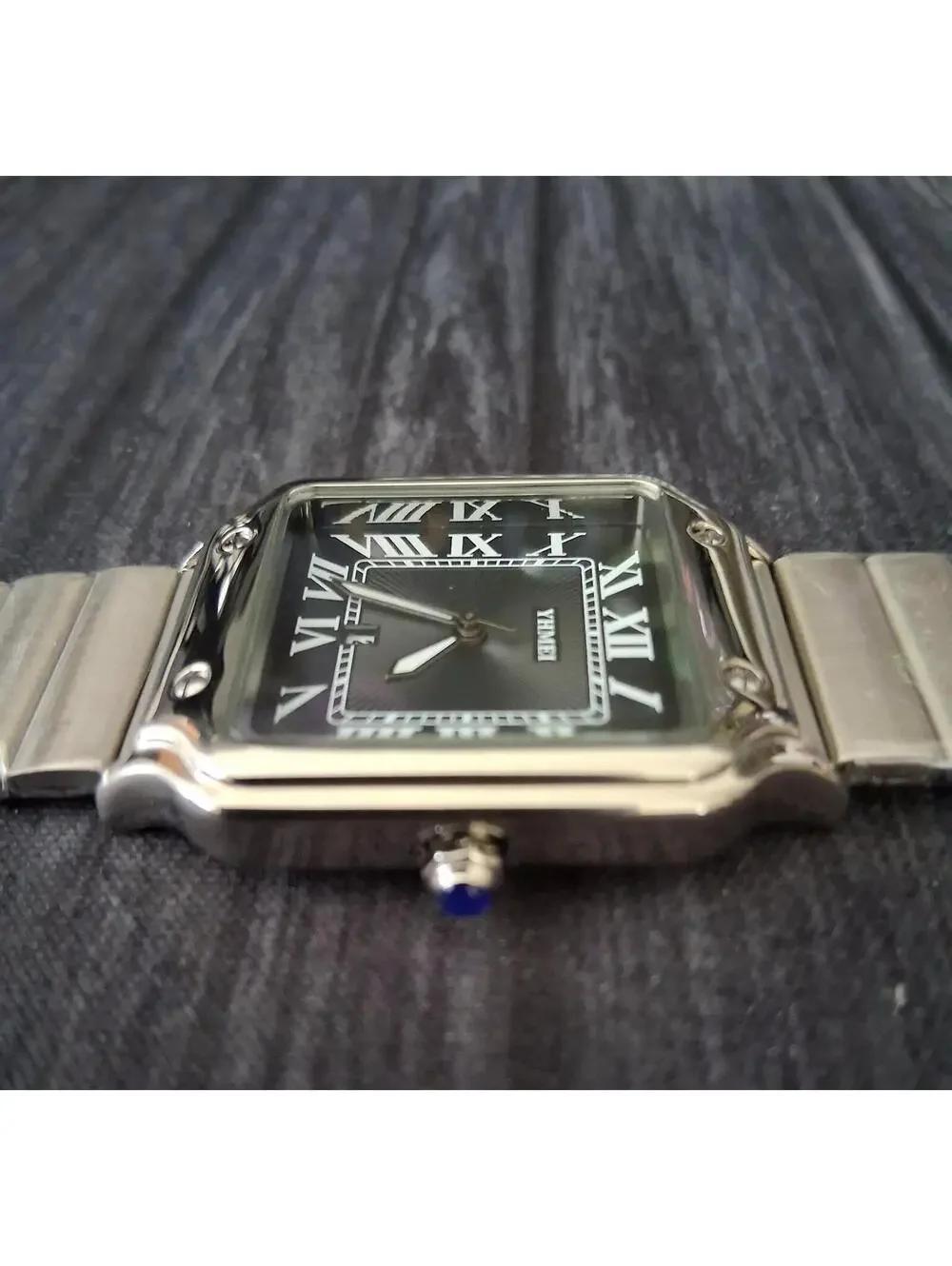 Vintage Inspired Square Milano Mens Black Roman Dial‎ Watch